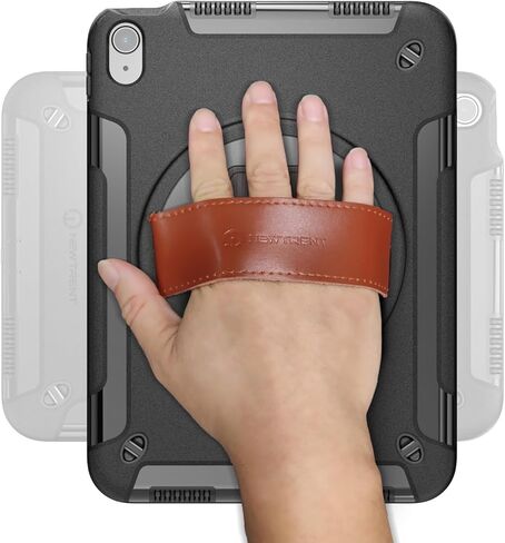 iPad Air 11 Inch M3 2025/M2 2024 (Air 7/6th Generation) ، واقي شاشة مدمج مع حزام جلدي أصلي ، و Kickstand الدوار وحزام الكتف in Kuwait