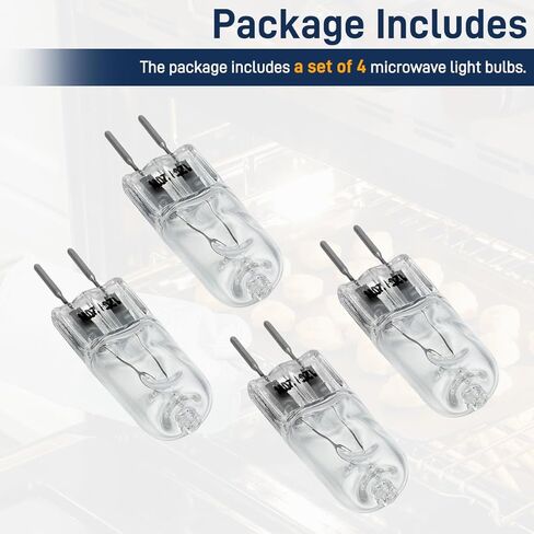 4 PCS PCS Halogen Light Light 120V 20W GY6.35 T4 Microwave Light Plubs for Microwave ، وفرن ، وغطاء المدى in Saudi Arabia