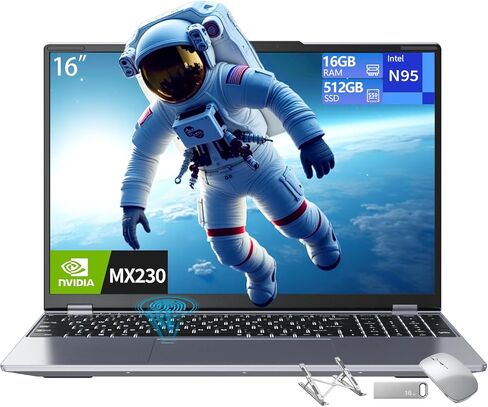 16 "ألعاب الكمبيوتر المحمول Core N95 ، Geforce MX230،16GB RAM ، 512GB SSD ، WIN 11 PRO ، FHD Display （1920 × 1200P ، الكمبيوتر التجاري ، WiFi 5 ، Bluetooth 4.2 ، لوحة مفاتيح الإضاءة الخلفية ، بصمات الأصابع ، المحفوظات الخفيفة الوزن الخفيفة ، in Kuwait