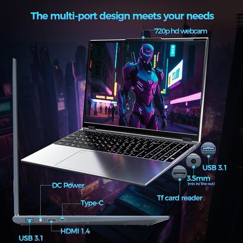 16 "ألعاب الكمبيوتر المحمول Core N95 ، Geforce MX230،16GB RAM ، 512GB SSD ، WIN 11 PRO ، FHD Display （1920 × 1200P ، الكمبيوتر التجاري ، WiFi 5 ، Bluetooth 4.2 ، لوحة مفاتيح الإضاءة الخلفية ، بصمات الأصابع ، المحفوظات الخفيفة الوزن الخفيفة ، in Kuwait