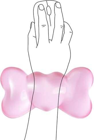 Pink Gel Mouse Wrist Rest – Clear Cute Bow Tie Mouse Wrist Rest, Comfort & Support for Typing and Gaming (Bow tie, Pink) in Kuwait