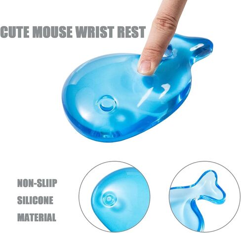 Pink Gel Mouse Wrist Rest – Clear Cute Bow Tie Mouse Wrist Rest, Comfort & Support for Typing and Gaming (Bow tie, Pink) in Kuwait