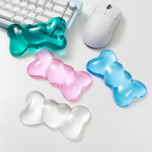 Pink Gel Mouse Wrist Rest – Clear Cute Bow Tie Mouse Wrist Rest, Comfort & Support for Typing and Gaming (Bow tie, Pink) in Kuwait