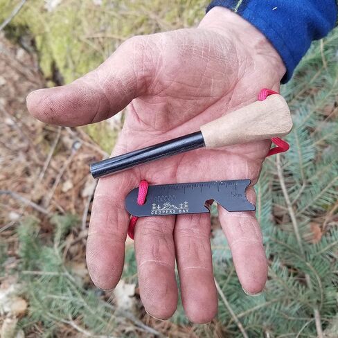 Ferro Rod Fire Starter - درجة كبيرة 3/8 بوصة للاستحمام الضخم من الشرر الساخن - يتميز بمهاجم فولاذي مع حافة المهاجم المحسنة in Kuwait
