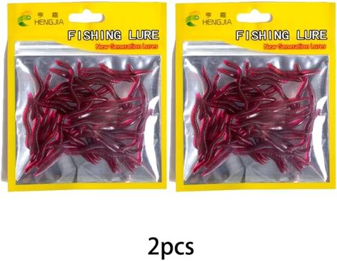 2pcs 8 سم/3.15 بوصة الديدان الاصطناعية الاصطناعية الطويلة الطويلة ، محاكاة طعم متذبذب دودة الأرض ، وملحقات الصيد لصيد الأسماك البحرية ، 8cm2pcs in Saudi Arabia