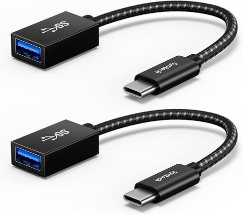 محول USB C إلى USB من Syntech، 2 محول USB C إلى USB3، USB من النوع C إلى USB، محول Thunderbolt 3 إلى USB أنثى كابل OTG متوافق مع iPad Mini 6، MacBook Pro، Air والمزيد in Kuwait