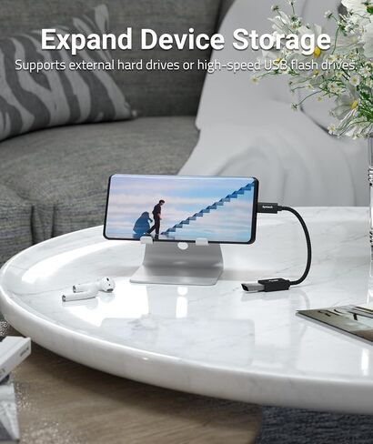 محول USB C إلى USB من Syntech، 2 محول USB C إلى USB3، USB من النوع C إلى USB، محول Thunderbolt 3 إلى USB أنثى كابل OTG متوافق مع iPad Mini 6، MacBook Pro، Air والمزيد in Kuwait
