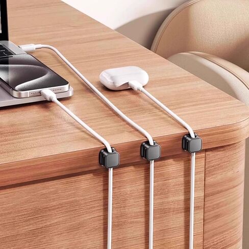 10 PCS Cable Straps Cord Organizer for USB Cables, Home Appliances, Earphones | Reusable Cable Management Solution | Ideal for Home, Office, Kitchen, and School White in Saudi Arabia