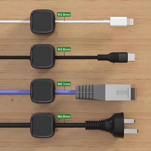 10 PCS Cable Straps Cord Organizer for USB Cables, Home Appliances, Earphones | Reusable Cable Management Solution | Ideal for Home, Office, Kitchen, and School White in Saudi Arabia