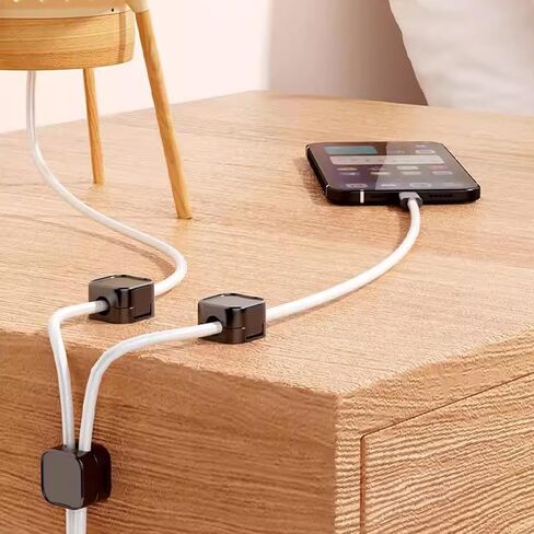 10 PCS Cable Straps Cord Organizer for USB Cables, Home Appliances, Earphones | Reusable Cable Management Solution | Ideal for Home, Office, Kitchen, and School White in Saudi Arabia