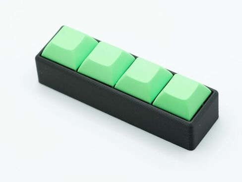 Black Four-Button Clicky Mechanical Switch Fidget Toy | Stim Toy, Stress Relief, ADHD (Black Keycaps) in Kuwait