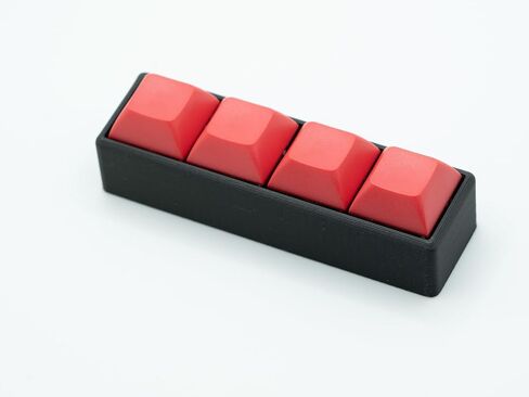 Black Four-Button Clicky Mechanical Switch Fidget Toy | Stim Toy, Stress Relief, ADHD (Black Keycaps) in Kuwait