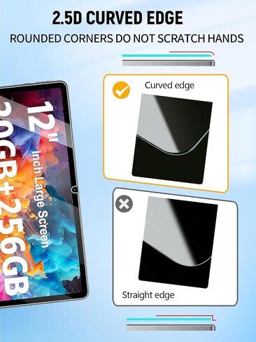 واقي الشاشة ل Azeyou M17QF27A Android 14 Tablet 12 Inch ، مضاد للخلع 9H فيلم الزجاج المقسى يسهل تثبيته ، بدون فقاعة ، عبوة 2 in Kuwait