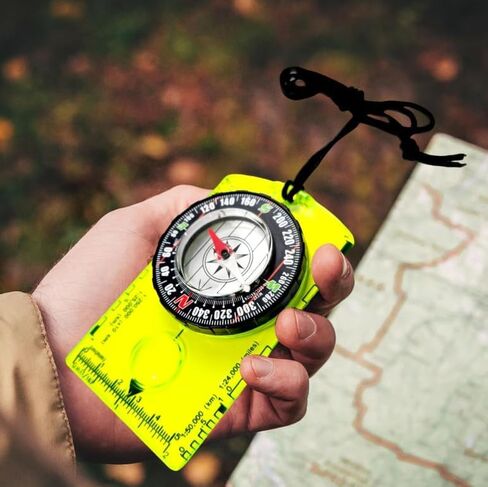 Compass Hiking Backpacking Compass Compass Camping Navigation | Professional Field Compass for Map Reading in Saudi Arabia