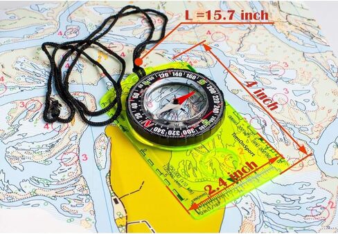 Compass Hiking Backpacking Compass Compass Camping Navigation | Professional Field Compass for Map Reading in Saudi Arabia