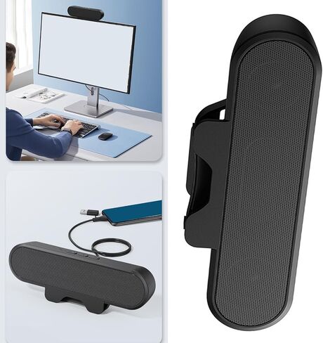 مكبرات صوت الكمبيوتر Ashata لشاشة جهاز كمبيوتر سطح المكتب ، وقابس USB في شريط مكبر الصوت مع مقطع على ، سلكية ، التحكم في مستوى الصوت العالي الثريو الصاخب ، بسهولة لمراقبة in Saudi Arabia