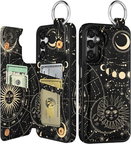 Shorogyt for Samsung Galaxy A16 Wallet Case - Cute Fashion Constellation Design with Card Holder Kickstand for Magnetic Clasp Back Flip Folio Leather Phone Cases for Wome Girls Men in Kuwait