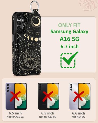 Shorogyt for Samsung Galaxy A16 Wallet Case - Cute Fashion Constellation Design with Card Holder Kickstand for Magnetic Clasp Back Flip Folio Leather Phone Cases for Wome Girls Men in Kuwait