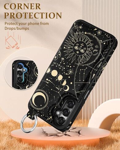 Shorogyt for Samsung Galaxy A16 Wallet Case - Cute Fashion Constellation Design with Card Holder Kickstand for Magnetic Clasp Back Flip Folio Leather Phone Cases for Wome Girls Men in Kuwait