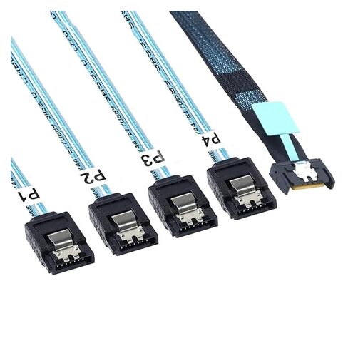 R6W-Slimsas 8654 MCIO 4I 38PIN إلى 4X SATA CORD PCIE5 in Saudi Arabia