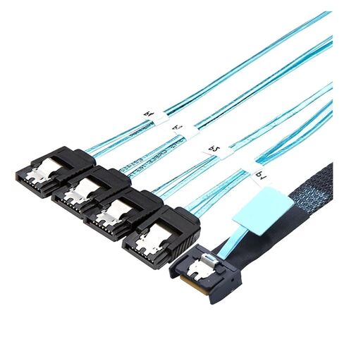 R6W-Slimsas 8654 MCIO 4I 38PIN إلى 4X SATA CORD PCIE5 in Saudi Arabia