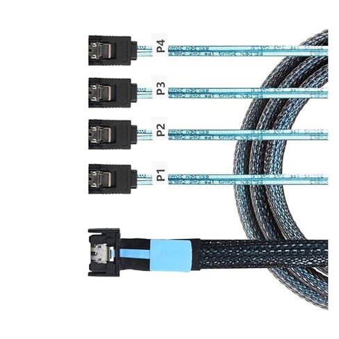 R6W-Slimsas 8654 MCIO 4I 38PIN إلى 4X SATA CORD PCIE5 in Saudi Arabia