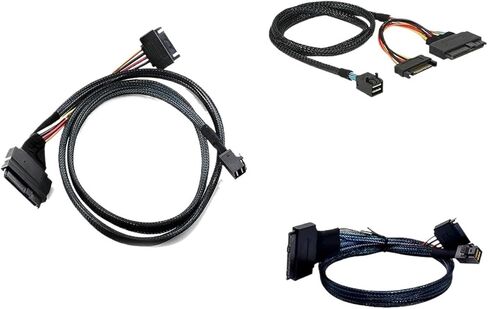 Internal M1ni S/A/S SFF-8643 to U.2 SFF-8639 NVMe SSD Cable with 15 Pin Male SATA Power Connector Cable(0.5m) in Saudi Arabia