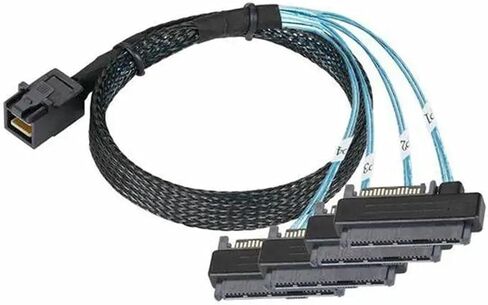 M1ni S/AS to S/A/S-Cable,SFF-8643 to S/AS SFF-8643&8087 to SFF-8482 Connector 4X S/AS 29Pin SFF-8482 with SATA Power Adapter Cable(1m,8087) in Saudi Arabia
