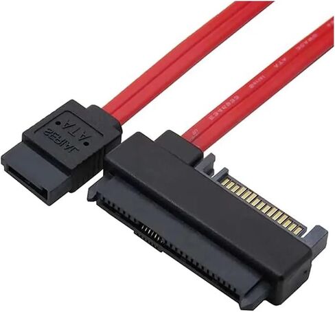 SFF-8482 S/A/S 29 Pin to 7 Pin SATA Hard Disk Drive Cable with 15 Pin SATA Power Port in Saudi Arabia