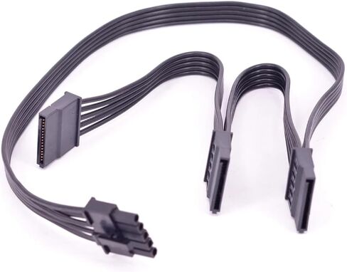 Sata Peripheral 4 Pin Pcie 8pin to 6+2pin Cpu 4+4 Pin ATX 24Pin لـ V1300 V1200 V1000 V850 Platinum Series (زاوية SATA اليمنى) in Saudi Arabia