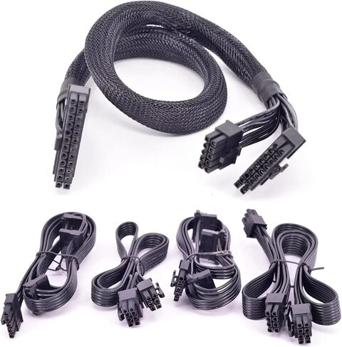 Sata Peripheral 4 Pin Pcie 8pin to 6+2pin Cpu 4+4 Pin ATX 24Pin لـ V1300 V1200 V1000 V850 Platinum Series (زاوية SATA اليمنى) in Saudi Arabia