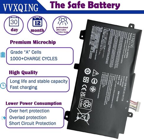 VVXIQNG B31N1726 48WH استبدال البطارية ASUS TUF Gaming FX505DY FX505DT FX505DV FX505DU Series A17 FA706II A15 FA506IH FA506IU Series FX86FF FX86FM in Kuwait