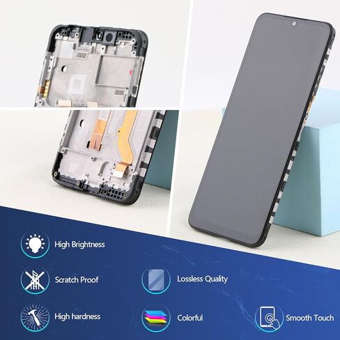 شاشة Ywlrong لأيقونة الكريكيت 6 شاشة استبدال شاشة LCD Touch Digitizer Assembly for Cricket Icon 6 SL219C مع أدوات (مع الإطار in Kuwait