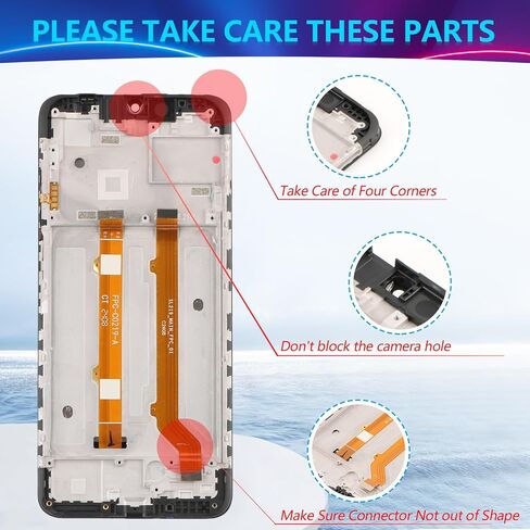 شاشة Ywlrong لأيقونة الكريكيت 6 شاشة استبدال شاشة LCD Touch Digitizer Assembly for Cricket Icon 6 SL219C مع أدوات (مع الإطار in Kuwait