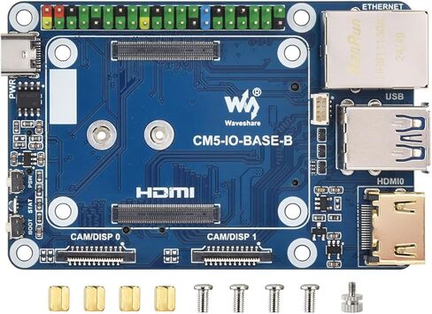 لوحة القاعدة الصغيرة للتشويش PI CM5 Lite/EMMC ، وحدة حساب 5 MINI IO مع Gigabit eth/40pin GPIO/M.2 ​​M مفتاح/USB 3.2/USB 2.0/HDMI. in Kuwait