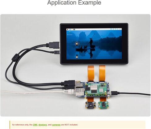 لوحة القاعدة الصغيرة للتشويش PI CM5 Lite/EMMC ، وحدة حساب 5 MINI IO مع Gigabit eth/40pin GPIO/M.2 ​​M مفتاح/USB 3.2/USB 2.0/HDMI. in Kuwait