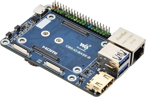 لوحة القاعدة الصغيرة للتشويش PI CM5 Lite/EMMC ، وحدة حساب 5 MINI IO مع Gigabit eth/40pin GPIO/M.2 ​​M مفتاح/USB 3.2/USB 2.0/HDMI. in Kuwait