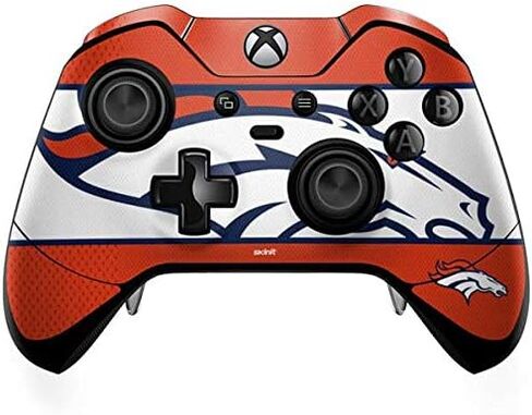 Skinit Skinit Gaming Gaming Skin متوافق مع جهاز التحكم في Xbox One Elite - تصميم كتلة منطقة NFL Denver Broncos المرخصة رسميًا in Saudi Arabia