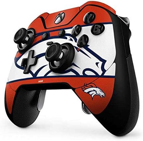 Skinit Skinit Gaming Gaming Skin متوافق مع جهاز التحكم في Xbox One Elite - تصميم كتلة منطقة NFL Denver Broncos المرخصة رسميًا in Saudi Arabia