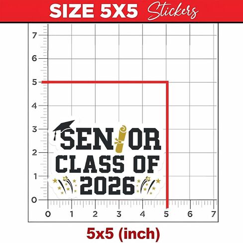 3 PCS Class of 2026 ملصقات ، فئة 2026 ديكورات ، التخرج 2026 ، 2026 ملصقات كبار لزجاجة ماء محمول ملصقات خوذة سيارة فينيل 3 بوصات (S2) in Kuwait