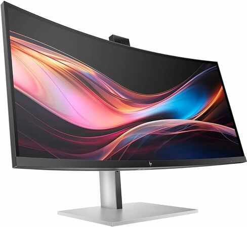 HP 734pm 34" Class Webcam UW-QHD Curved Screen LED Monitor - 21:9-34" Viewable - in-Plane Switching (IPS) Black Technology - Edge LED Backlight - 3440 x 1440 - FreeSync Premium - 400 Nit - in Kuwait