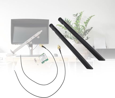 بطاقة ZOPSC M.2 WIFI ، WIFI6 1800MBPS 5.2 بطاقة الشبكة اللاسلكية مع MU MIMO Technology ، لـ WIN10 11 والأنظمة (الهوائيات الخارجية) in Saudi Arabia