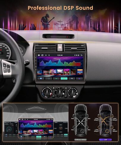 شاشة الراديو لـ Suzuki Swift 2005 2006 2007 2008 2000 2010 GPS Mavigation in Kuwait