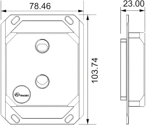 Bykski CPU -XPR -C -M CPU CPU COLLING COLLING - تتميز بزعانف عالية التدفق 0.2 مم - تصميم نظيف - لـ AMD RYZEN 3/5/7/9 (AM4/AM5) - Black in Saudi Arabia