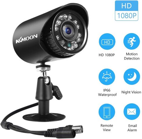 REWIS 2MP Analog Security Camera Full High Definition 1080P 4-in-1 (TVI/AHD/CVI/CVBS) Surveillance Camera Outdoor Weatherproof with Infrared Night Vision NTSC System in Saudi Arabia