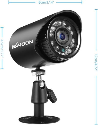 REWIS 2MP Analog Security Camera Full High Definition 1080P 4-in-1 (TVI/AHD/CVI/CVBS) Surveillance Camera Outdoor Weatherproof with Infrared Night Vision NTSC System in Saudi Arabia