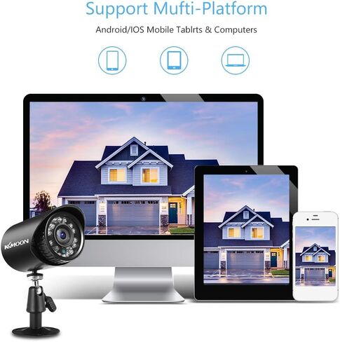 REWIS 2MP Analog Security Camera Full High Definition 1080P 4-in-1 (TVI/AHD/CVI/CVBS) Surveillance Camera Outdoor Weatherproof with Infrared Night Vision NTSC System in Saudi Arabia