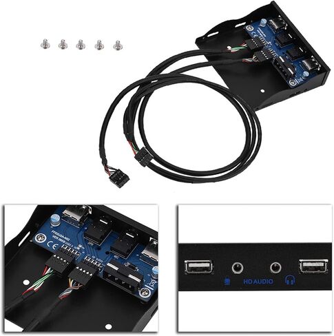 اللوحة الأمامية المرنة ، محور اللوحة الأمامية للمعادن USB2.0 ، لوحة أمامية حمراء 3.5 بوصة لسطح مكتب الكمبيوتر in Kuwait