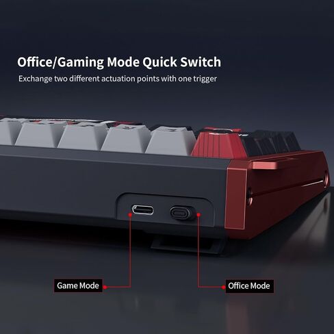 MOLGRIA x SKYLOONG 60% Aluminum Gaming Keyboard, GK68 HE USB Wired Magnetic-Switch RGB Backlit Mechanical Keyboards with South-Facing Print Contour Line Keycap and Knob Multi-Layer Gasket(Black) in Saudi Arabia
