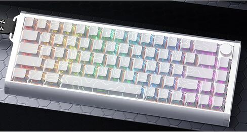MOLGRIA x SKYLOONG 60% Aluminum Gaming Keyboard, GK68 HE USB Wired Magnetic-Switch RGB Backlit Mechanical Keyboards with South-Facing Print Contour Line Keycap and Knob Multi-Layer Gasket(Black) in Saudi Arabia